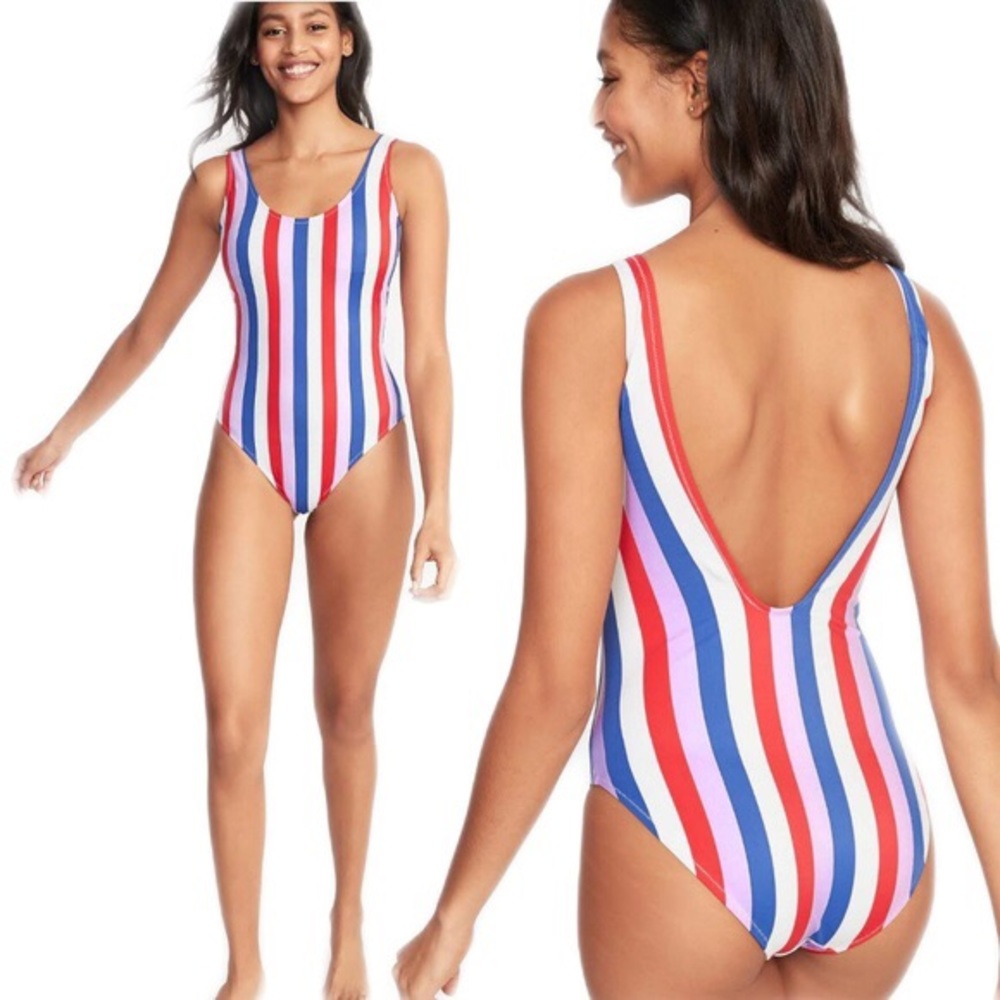 Red White & Blue Striped One Piece!